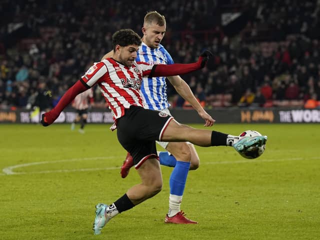 Reda Khadra on a rare outing for Sheffield United: Andrew Yates / Sportimage