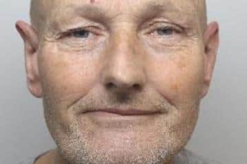 Pictured is Mark Brooks, aged 61, of Shirecliffe Road, at Shirecliffe, Sheffield, who was sentenced at Sheffield Crown Court to nine years and six months of custody after he pleaded guilty to attempting to cause grievous bodily harm to his daughter and to threatening to kill her.