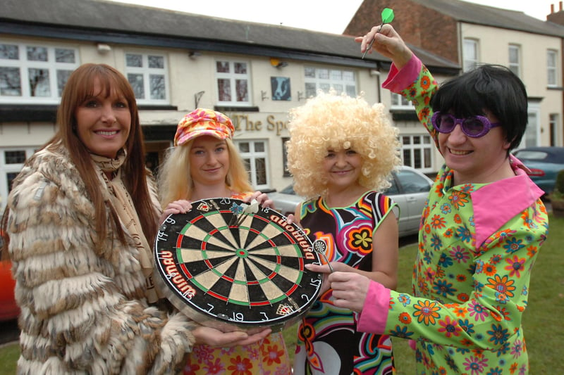 A game of darts outside the Spotted Cow. Are you pictured and what was the special occasion?