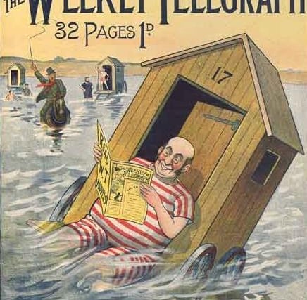 Time flies with the Telegraph - but watch the tide, [1901]