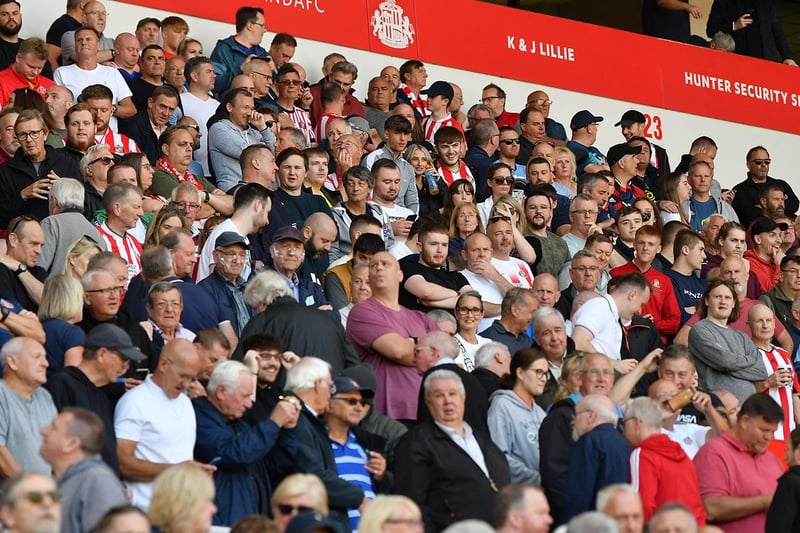Sunderland fans at the Stadium of Light for the Wycombe Wanderers win.