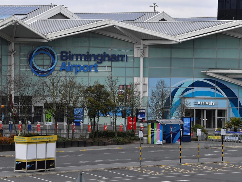 Birmingham Airport has average delays of 21 minutes and 30 seconds.