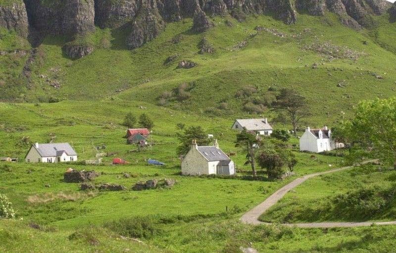 One of the Small Isles, with the Ardnamurchan peninsula to the south and Skye to the north, the Isle of Eigg has been chosen by judges as one of Scotland's finest locations to live in. It was subject to a community buyout in 1997 and the island now runs on its own electricity. Data for average house prices and rent costs is not available, according to The Times study.