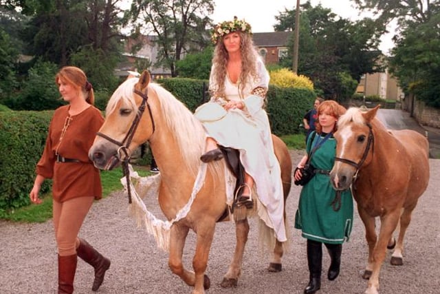 In 1997 Valarie Rose dressed up as a medieval queen and arrived to the castle on horse back.