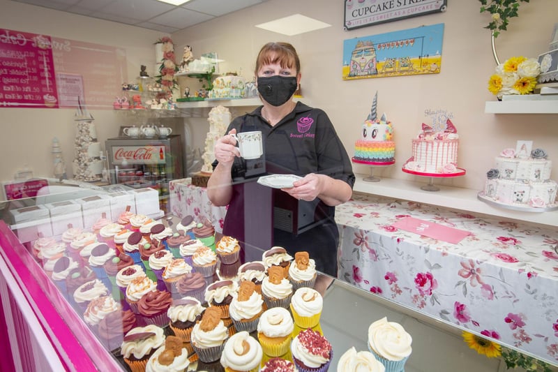 Owner Alison Barnes at Sweet Cakes, Palmerston Road in Southsea on 12 April 2021. Picture: Habibur Rahman