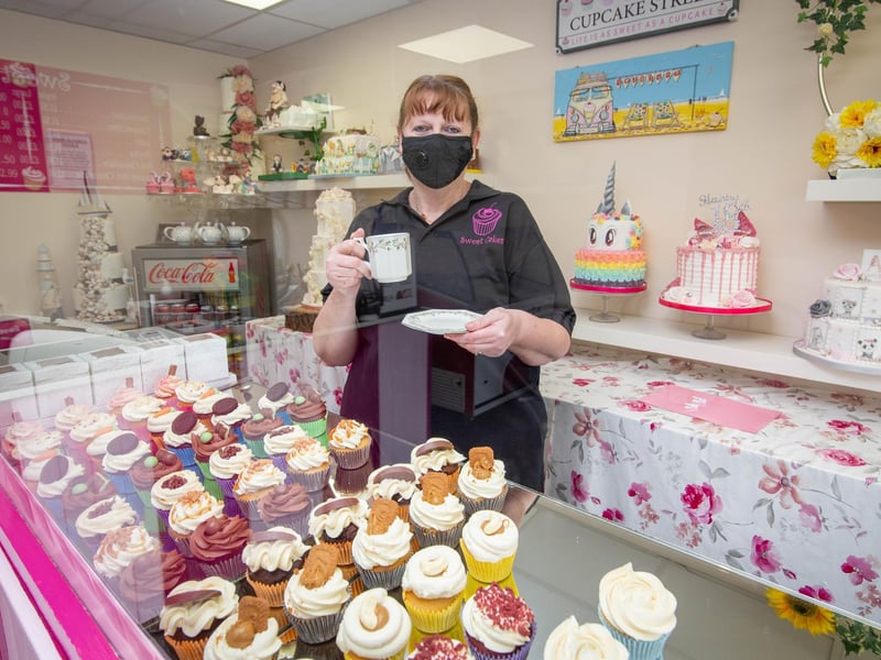 Owner Alison Barnes at Sweet Cakes, Palmerston Road in Southsea on 12 April 2021. Picture: Habibur Rahman