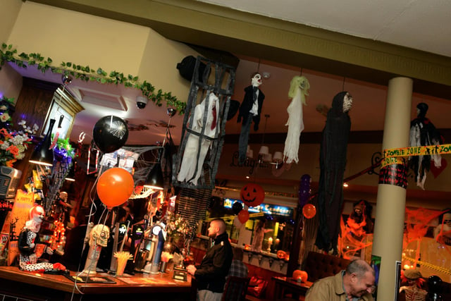 A Halloween scene at the pub in 2015.