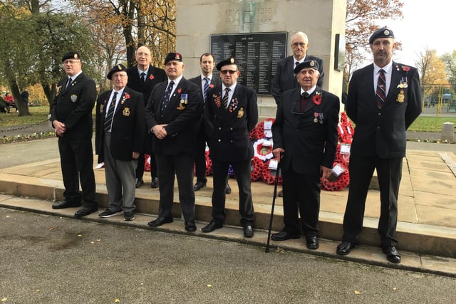 Representatives of groups including the Royal British Legion, the armed forces and Ashfield District Council at the Cenotaph in Titcfield Park