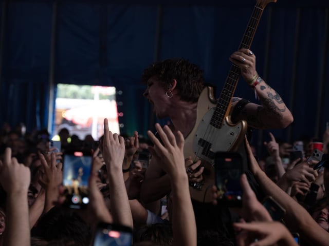 Crowdsurfing was the order of the day during The Gurriers.