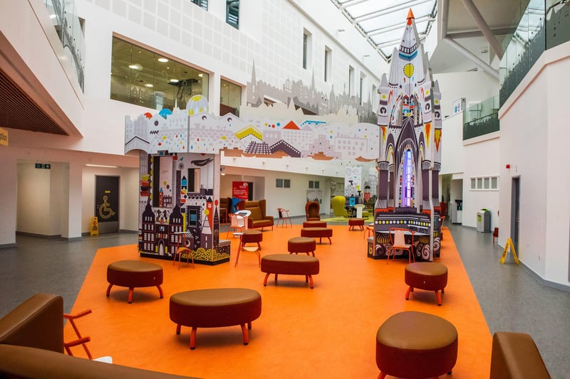 The interior of the new Royal Hospital for Children and Young People in Edinburgh.