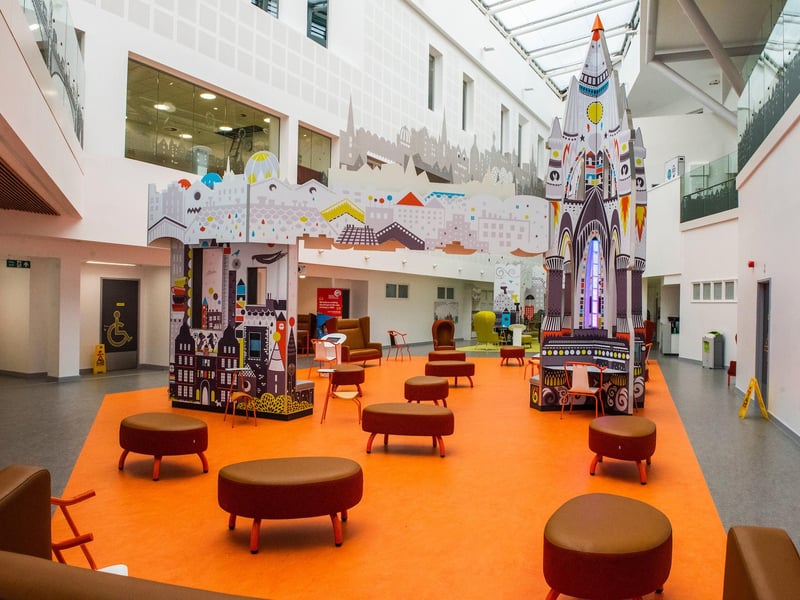 The interior of the new Royal Hospital for Children and Young People in Edinburgh.