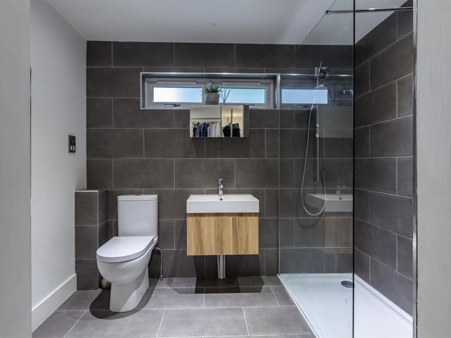 One of the two bathrooms this house has.