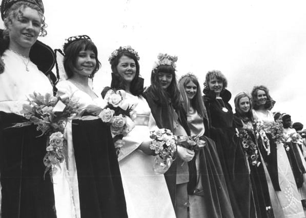 A host of Sunday schoo Queens at the Whit Sings in Firth Park May 25 1970