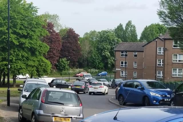 In the course of an hour, 44 cars and four taxis arrived during at school time on Guildford Rise - compared to the 36 already parked there by residents.