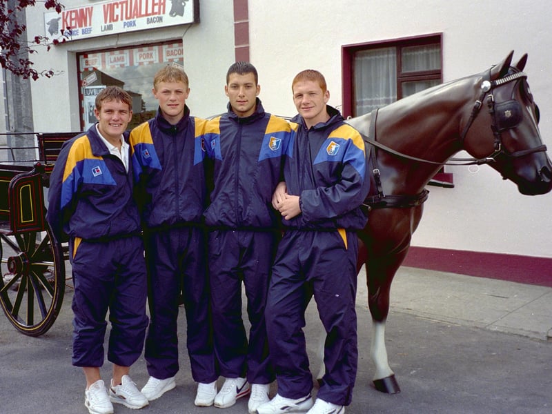 Young Stags players enjoy some down time during the pre-season trip to Ireland in 1998.