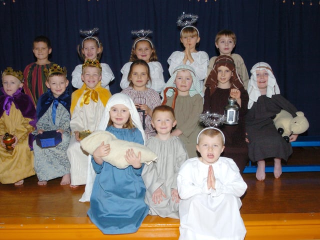 The cast of the 2007 Mexborough Park Primary School Nativity