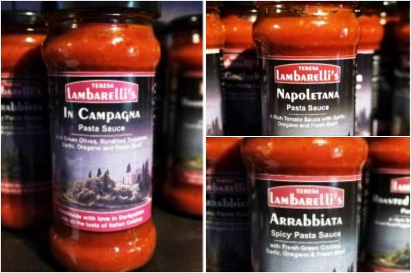 Teresa Lambarelli produces her signature range of nine sauces in the Lambarelli business premises on Chatsworth Road, Chesterfield. She first showcased her sauces at the Bolsover Food and Drink Festival in 2005 in the same year as she began making them in her home kitchen.