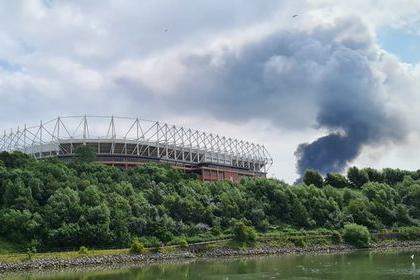 Smoke rises above the Stadium of Light. Pic: Kev Wilson