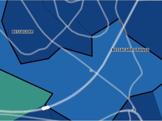 Bessacarr Grange and Lakeside - down 55.6%