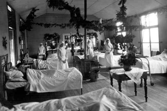Christmas at Crimicar Lane Hospital in 1925. Crimicar Lane Hospital and Sanatorium was opened in November1902 for the reception of smallpox cases. It consisted of two wards, each accommodating 21 beds; an isolation block accommodating four wards each with two beds; also an administrative block, laundry and disinfector. Prior to the First World War the hospital was primarily for cases of smallpox, but consumptive (tuberculosis) patients were admitted if smallpox cases were lacking.