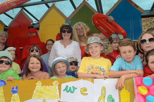 Whaley Bridge Carnival, on the beach with Buxworth Primary