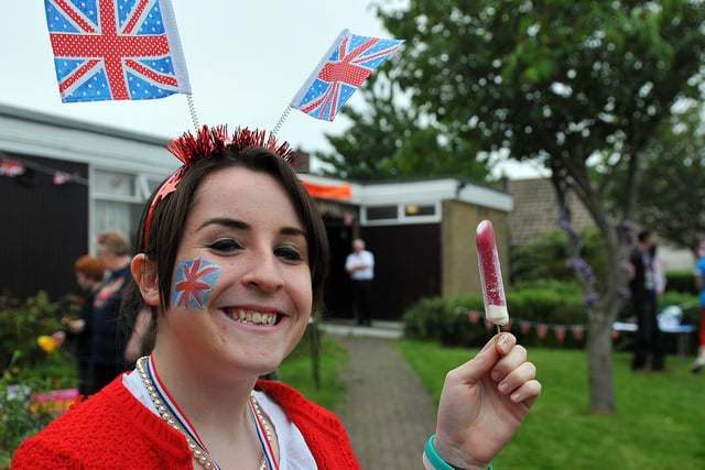 Elizabeth Irvine enjoys an ice lolly at the 2012 St Patricks Summer Fair.