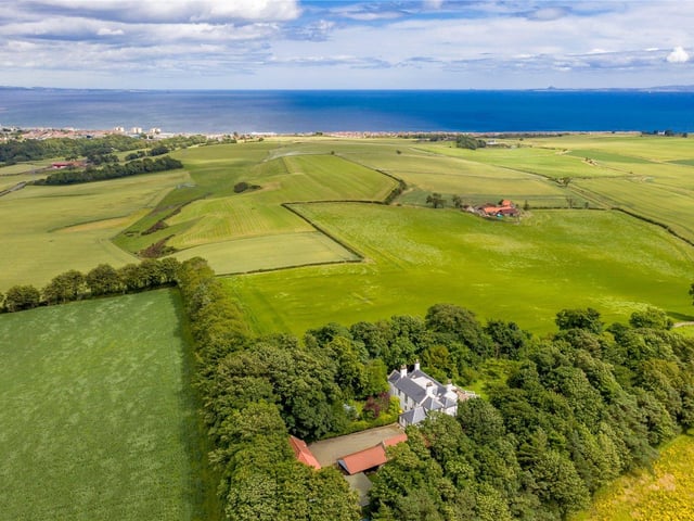 Aerial view to Kirkcaldy and the Forth.