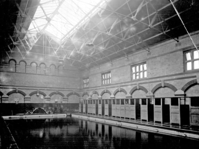 This image is believed to show the old Sutherland Road swimming baths in Brightside, Sheffield
