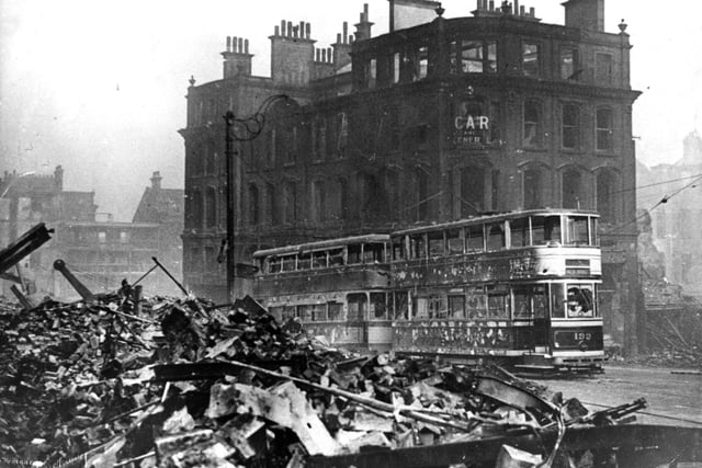 The destruction of Angel Street after the Blitz - Peter Tuffrey collection
