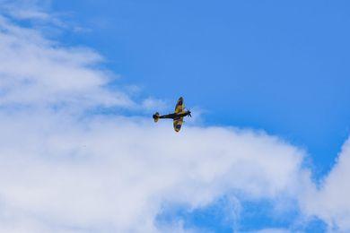The Spitfire high in the sky, picture by Jade Davies