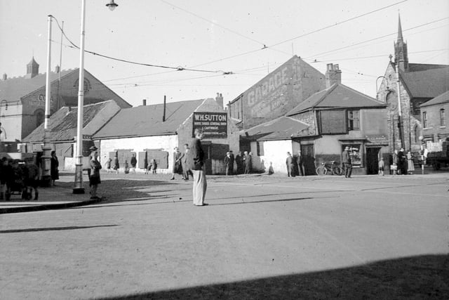 The Wheatsheaf Junction in Monkwearmouth in the 1940s. Photo: Bill Hawkins.