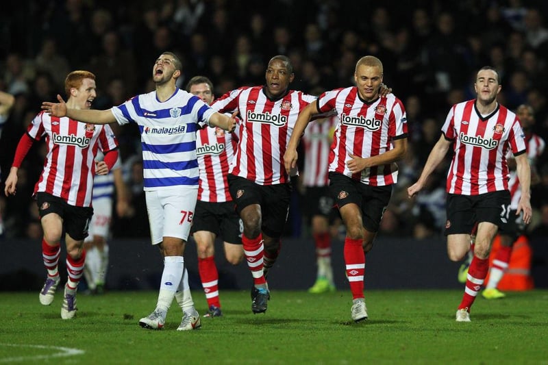The O’Neill era began well at QPR in December 2011 as the Black Cats secured a second win in three games to start life under the Northern Irishman. A devastating breakaway goal from Stephane Sessegnon put Sunderland 2-0 in front and cruising towards three points before Heidar Helguson and Jamie Mackie levelled within the space of four minutes. But a late header from Wes Brown handed Sunderland a dramatic win and an early Christmas present.   (Photo by Dean Mouhtaropoulos/Getty Images)