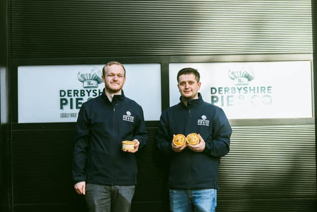 Derbyshire Pie & Co founders Matthew Knowles, left, and Matt Campbell with their award-winning produce.
