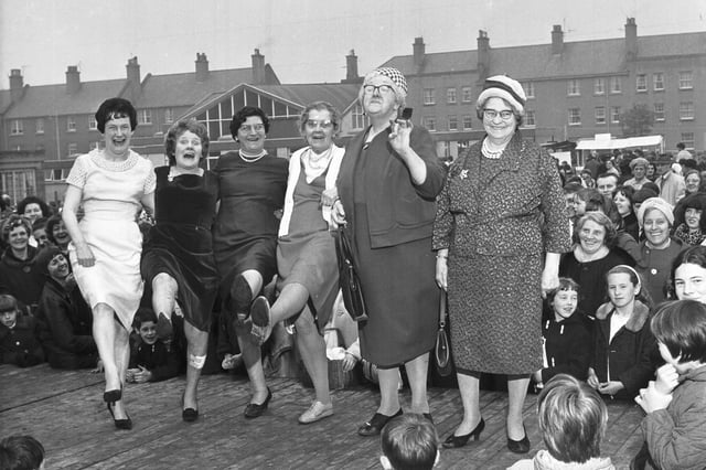 The 'Gorgeous Grannies' competition at the Pilton May Fair in 1966.