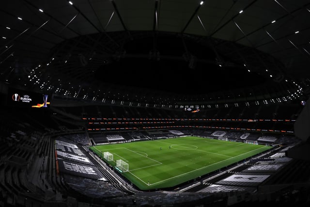 Tottenham Hotspur Stadium: 62,062 - One metre adjusted capacity, lower limit: 16,890