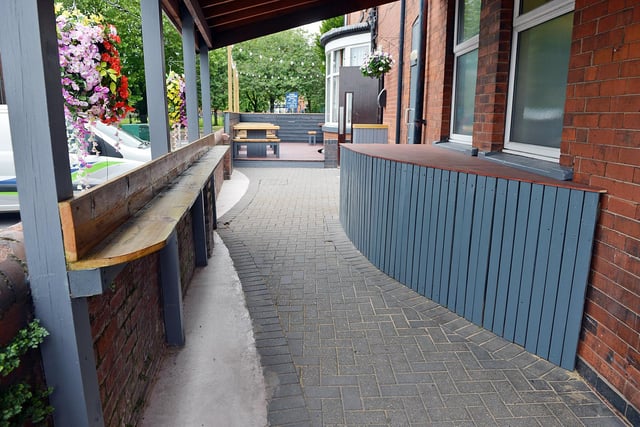 Work has taken place on the outside terrace to allow more customers to drink outside.
