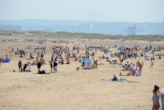 A busy scene on the Seaton sands last year.