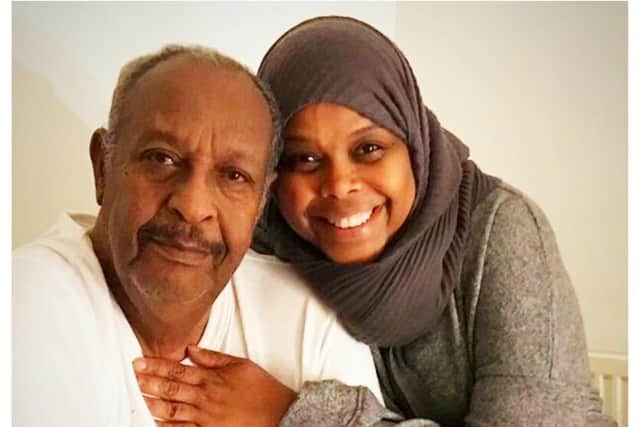 Abdi Farreh with his daughter Safiya