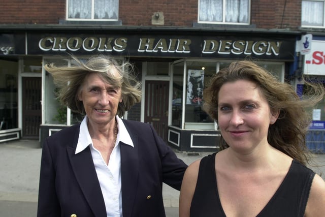 in 2002 Elaine Crabtree and daughter Vikki were selling the family hairdressing business Crooks Hair Design at Main Road, Darnall after 50 years.