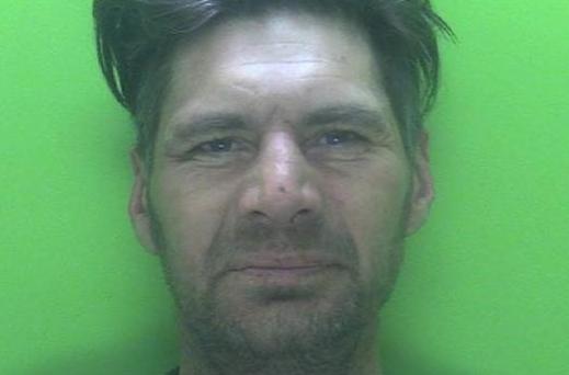 Jason Smith, 45, of no fixed address, was jailed for more than four months after pleading guilty to being in possession of an offensive weapon, possession of a bladed article and criminal damage.