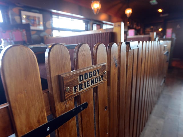 Canines are also welcome in the bar area.