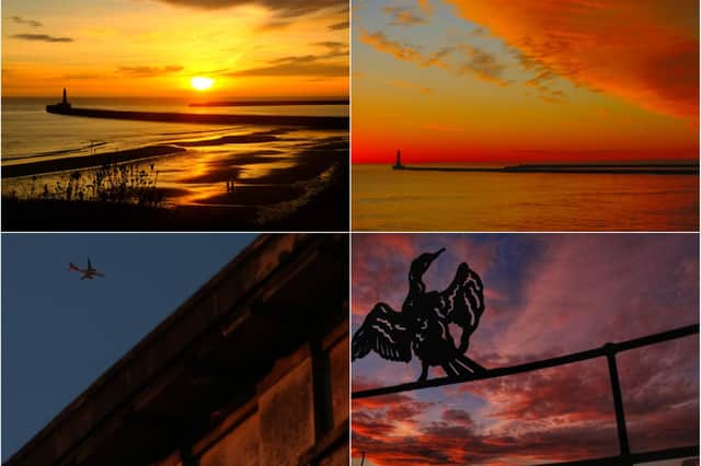 Sunset pictures in Sunderland, taken by John Alderson and Ian Maggiore.