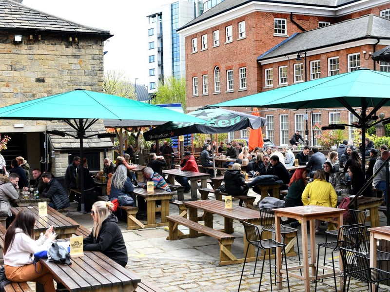 The canalside Water Lane Boathouse is one of Leeds' best-known outdoor drinking spots, with large waterside terraces overlooking the canal close to Leeds station. 📍Canal Wharf, Holbeck, Leeds LS11 5PS