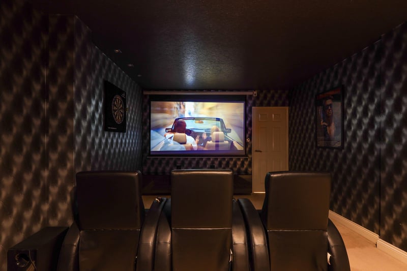 Every night can be movie night as this property has it's own private cinema