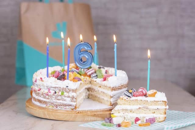 This is how you can get a slice of birthday cake for 1p today in Sheffield in partnership with Deliveroo and Heavenly Desserts. Picture: Deliveroo.