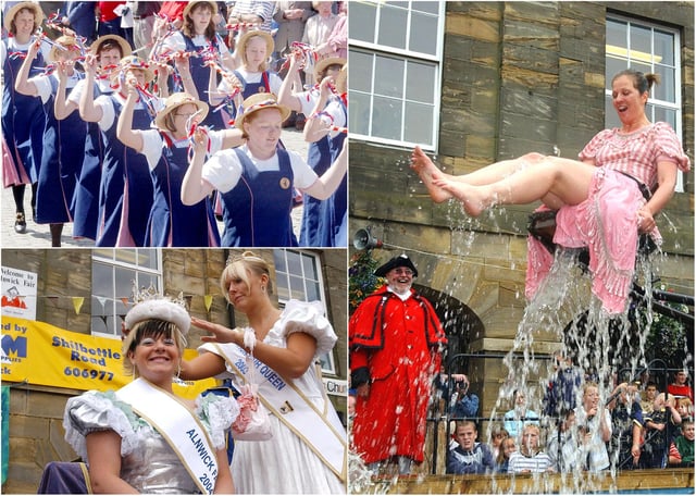 The popular Alnwick Fair was always full of colour, energy, laughter, music, dance ... and water!