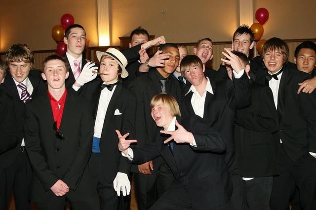 Some of the Year 11 Boys at the Tapton Year 11 prom in 2007