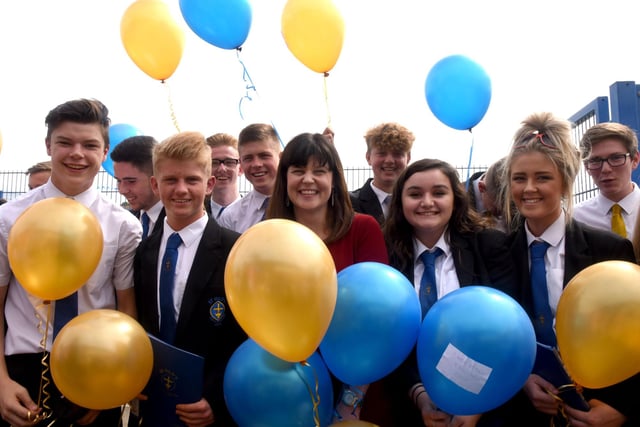 Head teacher at St. Hilda's C of E School Penny Barker was leaving the King Oswy Drive school in 2015 and a balloon release was held in her honour.