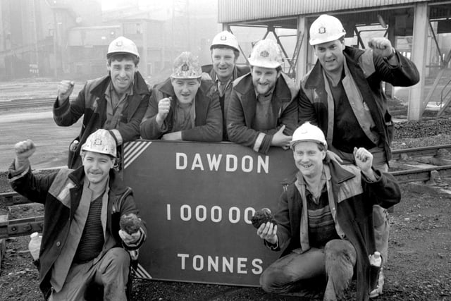 Dawdon miners passed the million tonne milestone in March 1987.