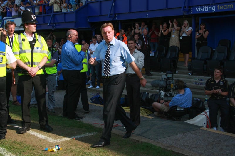 Harry Redknapp makes his way onto the pitch at Fratton Park.  Picture: Habibur Rahman